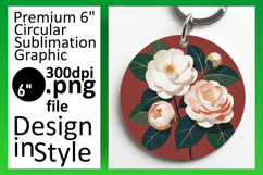 Artful Circle PNG for Coaster Design , Flowers Product Image 1