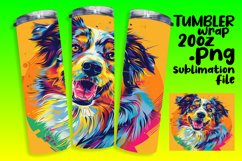 Elegant Abstract Dog Wrap 20oz Sublimation Art Product Image 1
