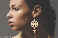 Chakra earrings svg bundle, leather earring template Product Image 6