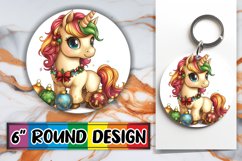 Elegant Circle Design Keychain Template , Xmas Product Image 1