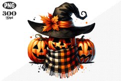 Halloween Pumpkins Sublimation - Clipart PNG Design Product Image 1
