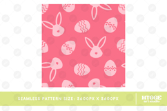 Easter Eggs Bunny Seamless Pattern PNG Sublimation Product Image 3
