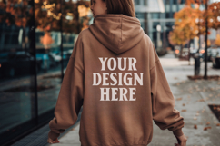 Dark Chocolate Gildan 18500 Hoodie Mockup, G18000 Hoodie Mod Product Image 1