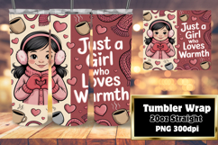 SOPHISTICATED 20oz Tumbler Template , Just A Girl Product Image 1