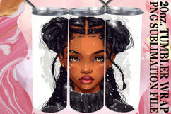 Radiant Thoughts 20oz tumbler wrap, Xmas Girl Product Image 1