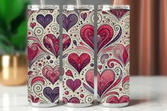 Valentine Tumbler Wrap 20 oz - heart pattern Product Image 1