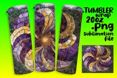 Glittery Floral Tumbler Wrap Sublimation 20oz Product Image 1