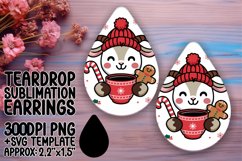 Dynamic Teardrop Earrings Design Template , Christmas Product Image 1