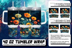 Meadow Petal Parade Watercolor Tumbler Wrap Product Image 1