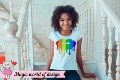 LGBT Rainbow Dripping Lips svg, Gay Pride svg for Cricut Product Image 2