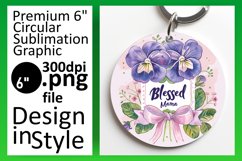 Mom's Day Sublimation Circle Keychain Product Image 1