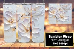 Customizable 20oz Tumbler File , 3D Flower Product Image 1