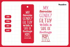 Spicy Bookmark Saying SVG | Book Lovers - My Favorite Genre Product Image 3