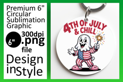 Bright Keychain Circle PNG Artwork , Funny Ghost Product Image 1