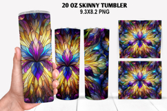 Flower Skinny Tumbler 20oz Wrap Design, Flowers Tumble PNG Product Image 1
