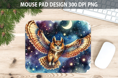 Owl Mouse pad Sublimation - Halloween Animal PNG Design Product Image 1