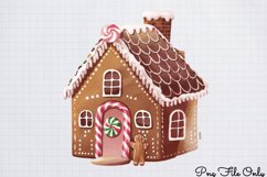 Cute Pink Christmas Watercolor Clipart PNG Product Image 1