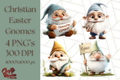 Easter Christian Gnome PNG, Religious Spring Sublimation Product Image 1