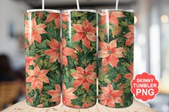Christmas Flowers Tumbler | Christmas Tumbler Wrap Product Image 1