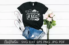 Happy Fall Y'All SVG PNG Fall SVG Autumn Pumpkin Spice SVG Product Image 5