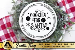 Santa Tray SVG PNG EPS DXF Santa Plate SVG Christmas SVG Product Image 1