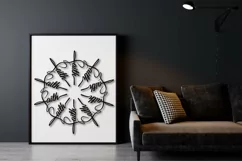 Faith Cross Mandala SVG PNG EPS DXF Cutting and Printing Product Image 3