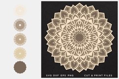 Mandala SVG, Cut file Mandala, Cut multilayer Mandala, 3D Product Image 1