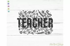 Floral Teacher Svg, Teacher Shirt Svg Product Image 2