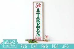 Christmas Porch Sign SVG - Trees for Sale Vertical Sign Product Image 4
