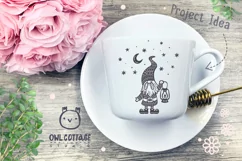 Scandinavian Gnomes SVG, Good Night Gnome with Lantern, Tomt Product Image 11