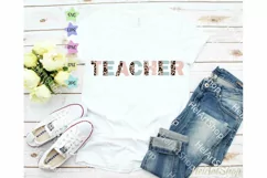 Teacher Svg, Teacher Shirt Svg, Leopard Print Svg Product Image 1