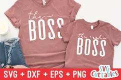 Mommy and Me SVG| The Boss | The Real Boss | Shirt Design Product Image 1