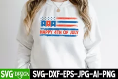 Happy 4th of July SVG Design,Happy 4th of July SVG Cut File Product Image 1