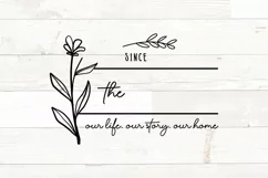 Family Monogram Sign Floral Wreath svg Product Image 13