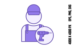 Colored Handyman Icon Product Image 1
