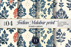 Indian block print Digital paper, Indian Malabar pattern Product Image 1