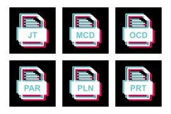 Set Of File Formats Icons Product Image 1