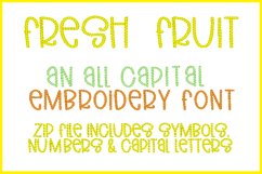 FRESH FRUIT Embroidery Font Product Image 1