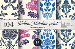 Indian block print Digital paper, Indian Malabar pattern Product Image 1