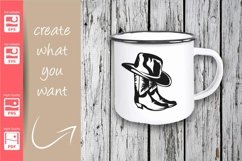 Cowgirl Logo with Hat and Boots - SVG - Set Product Image 2