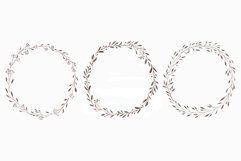 Hand drawn doodle wreaths. Floral frame Product Image 2