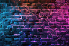 Neon Brick Wall Background Wallpaper Product Image 1