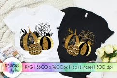 Golden Pumpkins Sublimation | Halloween Pumpkins Print Product Image 1