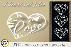Valentine svg. Valentine's day Papercut. Heart Papercut.Love Product Image 4