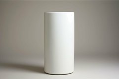 Minimalist white ceramic vase on neutral background Product Image 1