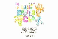 bunny cat chicken sports champions watercolor animals clipar Product Image 3