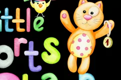 bunny cat chicken sports champions watercolor animals clipar Product Image 5