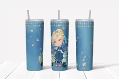 Spring sublimation design. Skinny tumbler wrap design. Product Image 2