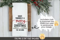 Christmas Towel SVG | Have Yourself A Merry Little Christmas Product Image 1
