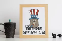 Funny Patriotic SVG | Happy Birthday America SVG Product Image 2
